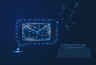 Soyut resim e-posta. Posta, mektup, e-posta, diğer konsept illüstrasyon alanı