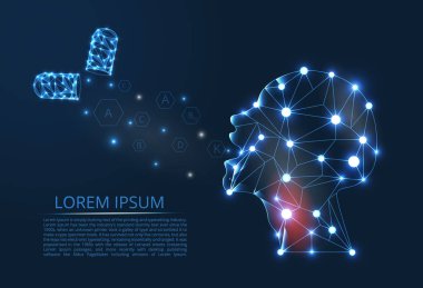 Soğuk algınlığı ve boğaz tedavisi için ilaç marka için soyut tasarım şablonu. Reklam, ilaç, sağlık için bir poster kapak için Düzen.