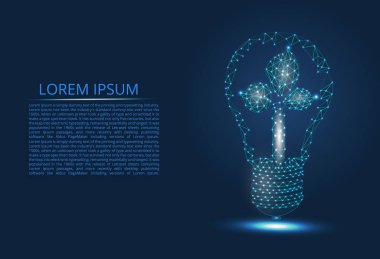 Yeşil enerji konsepti. Eko lamba. Ampul yeşil filiz, kıskanılan kavram