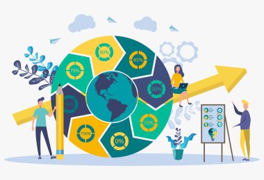 Büyük veri analizi. Takım çalışması, geliştirici, programcı. İş adamları iş için bir fikir arıyoruz.