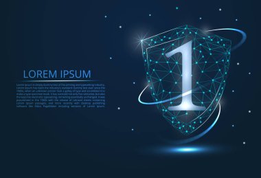 Siber güvenlik kavramının soyut görüntüsü. Siber güvenlik veya gizlilik fikrini gösterir