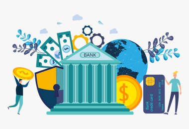 Finansal hizmetler. Finansal işlem. E-ticaret ve elektronik ödemeler. Bankacılık işlemleri, tasarrufların korunması