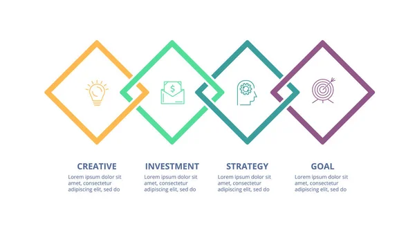Plantilla Diseño Infográfico Abstracto Ilustración Vectorial Diagramas Abstractos Con Pasos — Archivo Imágenes Vectoriales