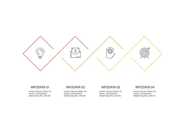 Elemento Línea Delgada Para Infografía Plantilla Para Diagrama Gráfico Presentación — Archivo Imágenes Vectoriales