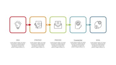 Bilgisel bilgi için ince çizgi ögesi. Diyagram, grafik, sunum ve grafik için şablon.