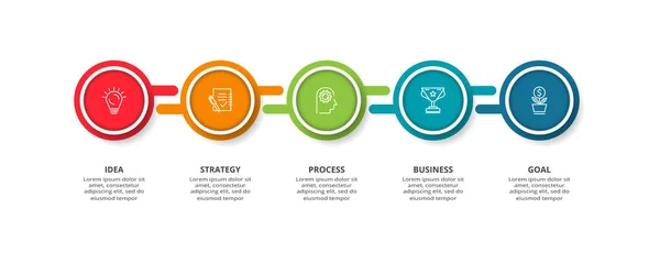 Creatief Concept Voor Infographic Met Stappen Opties Onderdelen Processen — Stockvector