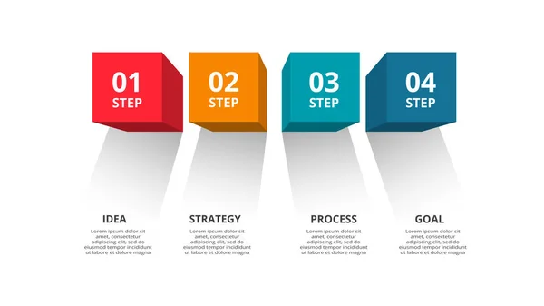 Diseño Etiquetas Infografía Vectorial Con Opciones Pasos Infografías Para Concepto — Archivo Imágenes Vectoriales