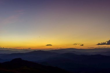 Gün batımı Doi Chang Mub, Mae Fa Luang, Chiang Rai, Tayland