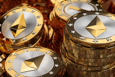 Ethereum paralar - sanal para - Cryptocurrency destesi - 3d render