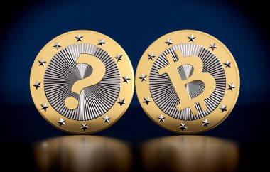 Bitcoin - sonraki büyük şey Kripto para birimleri cinsinden nedir? -3d render 