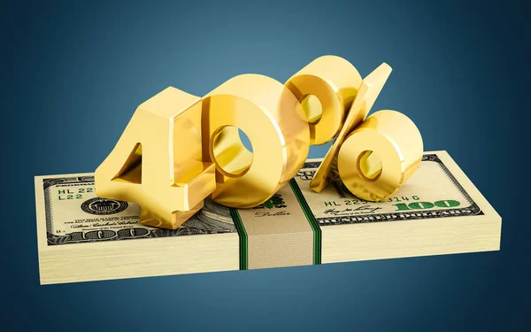 40% - savings - discount - interest rate