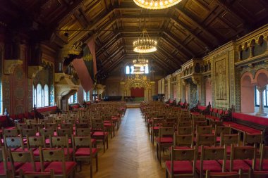 Wartburg Castle yakınındaki Eisenach, Almanya - Saengersaal (Wartburg şarkıcı Salonu)