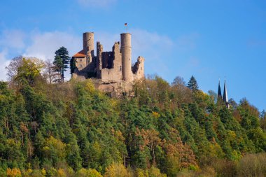 Kale harabe Hanstein - Ortaçağ Kalesi yakınındaki Bornhagen, Almanya