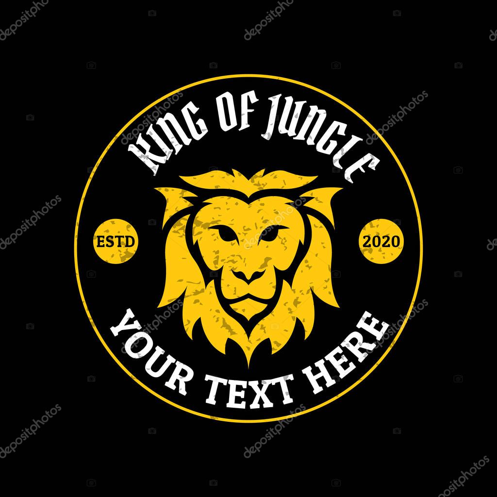 Vintage Badge Lion King Of The Jungle Logo Design Vector Illustration Premium Vector In Adobe Illustrator Ai Ai Format Encapsulated Postscript Eps Eps Format