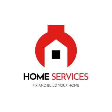 Ev hizmetleri logosu tasarımı ve onarımı. İngiliz anahtarı ve ev yapımı logo fikri