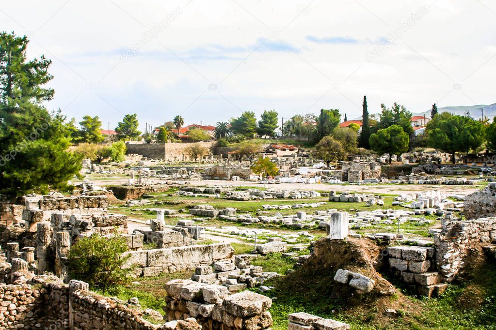 Historical remains of the city of Corinth