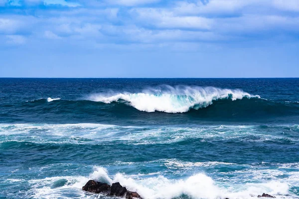 Vista Grande Onda Sulla Costa Tenerife — Foto Stock