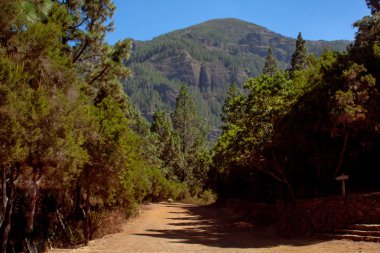 dağın üstünden bir yol için büyük görünüm