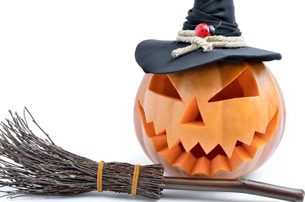 Szef Jack Latarnia Rzeźbione Dyni Halloween — Zdjęcie stockowe