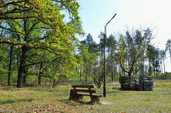 Strizhavka, Vinnytsia region, Ukraine - October 3, 2020: Werewolf - Ruins of Hitler's underground headquarters, exploded  during World War II near Vinnytsia.