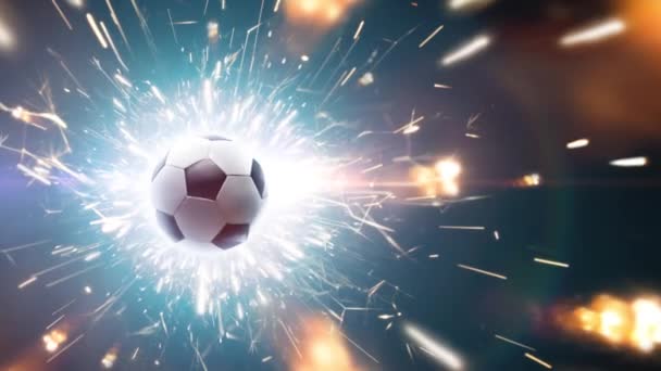 サッカー ドラマチックなサッカーの背景 — ストック動画