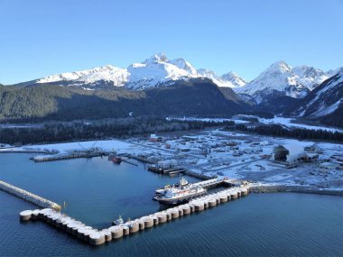 Kışın Alaska tersaneler 