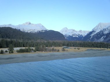 Alaska doğal kış manzaraları 