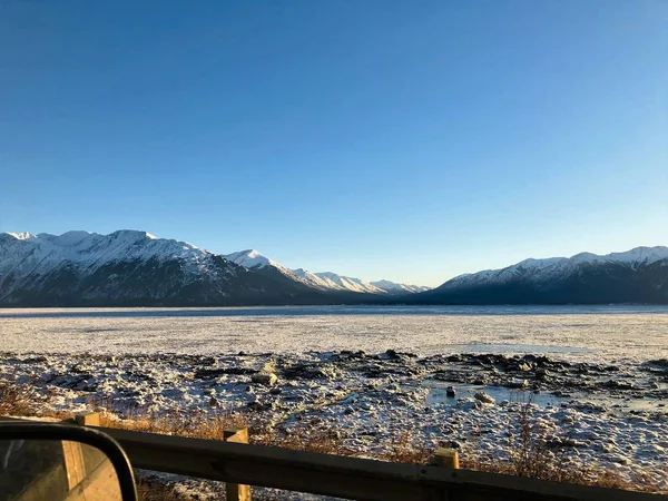 Vista Panoramica Invernale Dall Alaska — Foto Stock