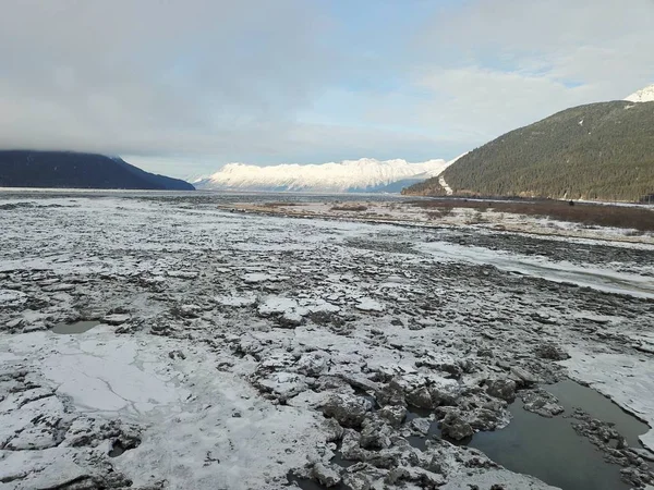 Vistas Panorâmicas Inverno Alasca — Fotografia de Stock