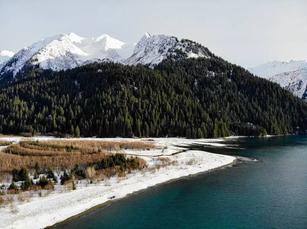 Schilderachtige Winter Uitzicht Vanuit Alaska — Stockfoto