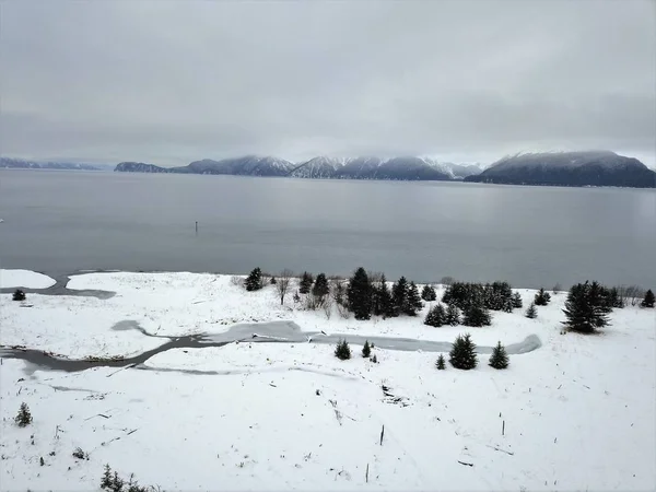 Scenic Zimní Pohledy Aljašky — Stock fotografie