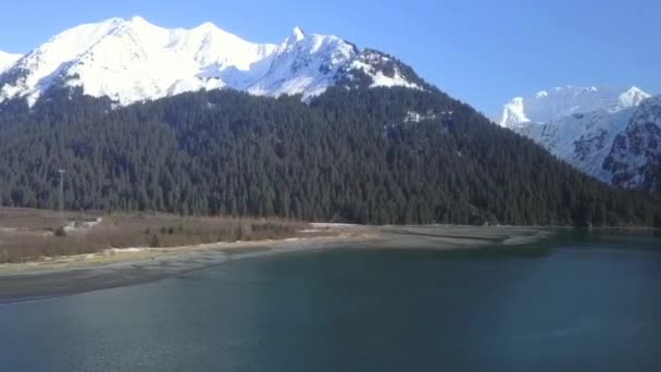 Vistas Del Astillero Invierno Alaska — Vídeos de Stock