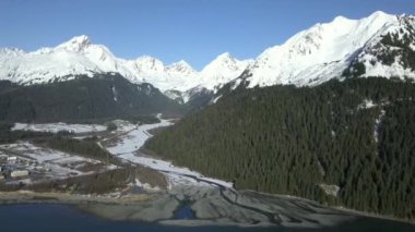 Seward Alaska'dan muhteşem kış manzarası