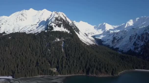 Geweldige Winter Landschap Van Seward Alaska — Stockvideo