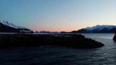 Alaskan vahşi dan kış manzarası
