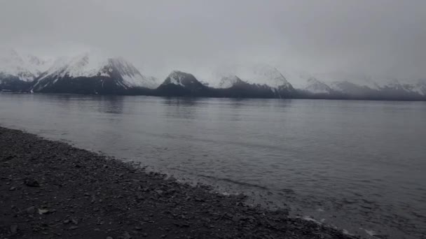 Impresionantes Vistas Marea Invierno Alaska — Vídeo de stock