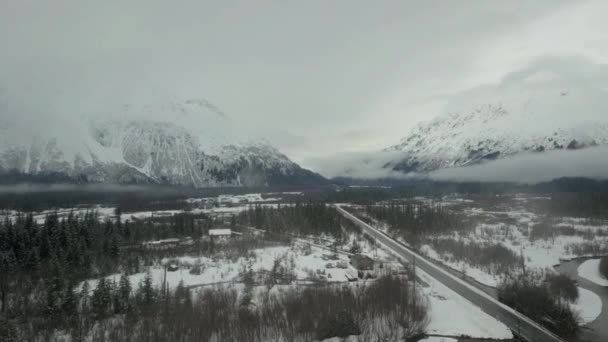 Paesaggio Invernale Dalla Natura Selvaggia Dell Alaska — Video Stock