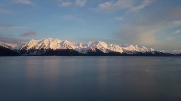 アラスカで夜冬潮を一望します — ストック動画