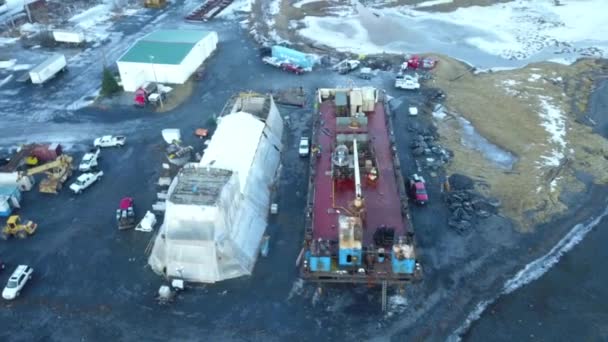 Winter Uitzicht Vanaf Scheepswerven Seward Alaska — Stockvideo