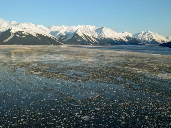 Vistas Invierno Península Kenai Alaska Las Montañas Chugach —  Fotos de Stock