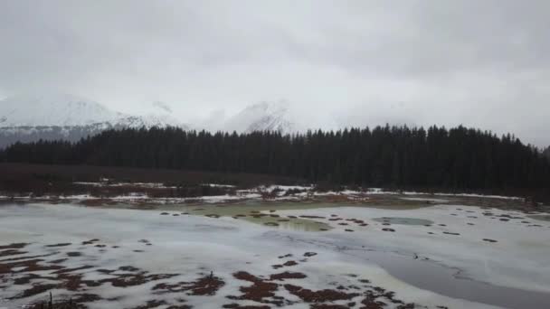 Τελευταίες Ώρες Της Ημέρας Seward Περιοχή Της Αλάσκας — Αρχείο Βίντεο