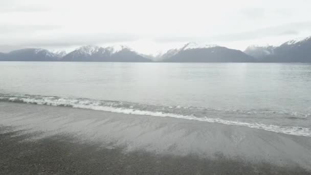 Ondas Mareas Suaves Alaska — Vídeo de stock