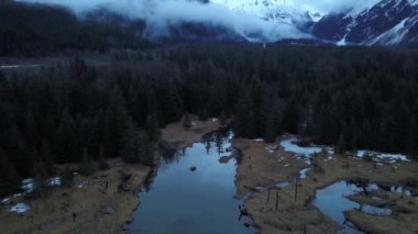 Seward, Alaska alan gün ışığında son saat 
