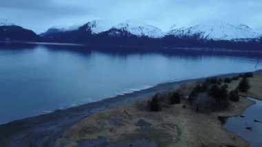 Seward, Alaska alan gün ışığında son saat 