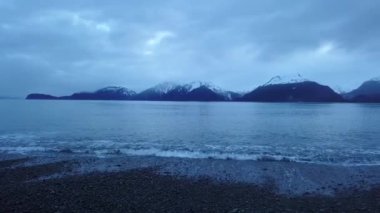 Seward, Alaska alan gün ışığında son saat 
