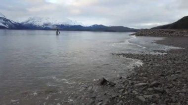 Seward, Alaska alan gün ışığında son saat 