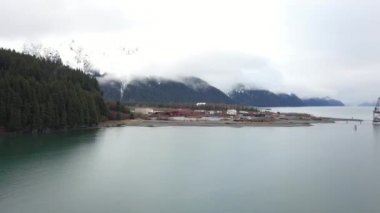 Seward, Alaska alan gün ışığında son saat 