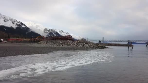 Ostatnich Godzin Światła Dziennego Seward Obszar Alaska — Wideo stockowe