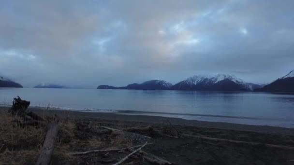 Ultimele Ore Lumină Naturală Zona Seward Alaska — Videoclip de stoc