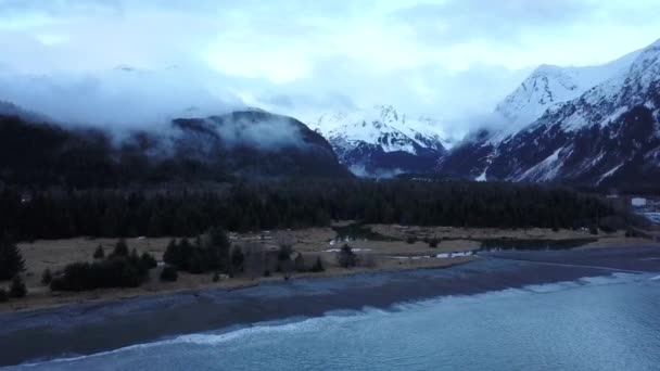 Últimas Horas Luz Área Seward Alaska — Vídeo de stock